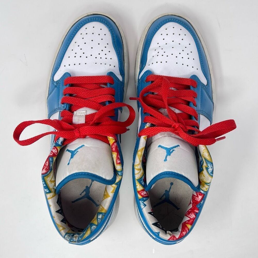 Nike Air Jordan 1 Low - Blue/White - Size 9.5 Excellent Preowned Condition - Picture 9 of 14